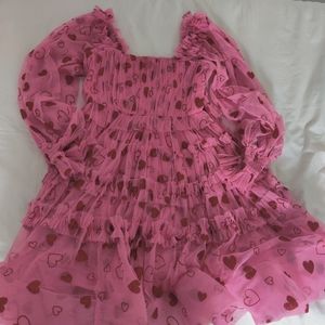 Lace and beads puff dress size 6